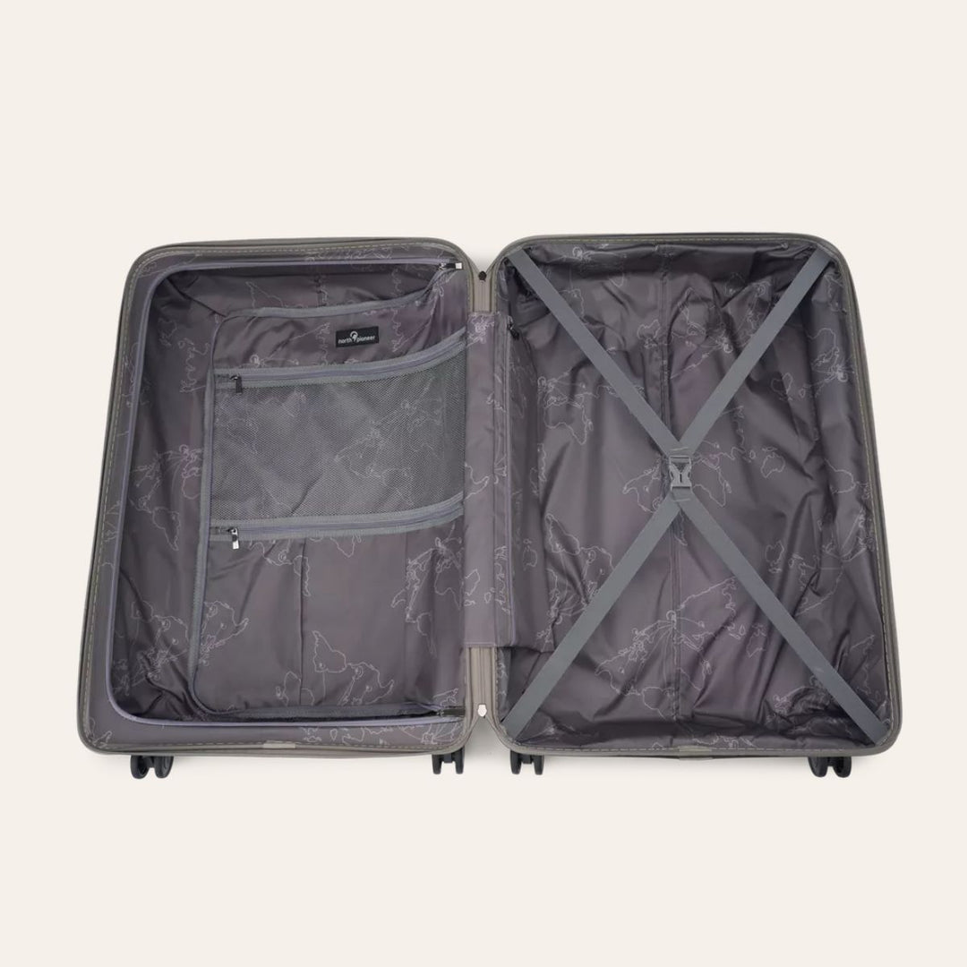 North Pioneer Koffert Stor 77cm Trolley 102L Champagne