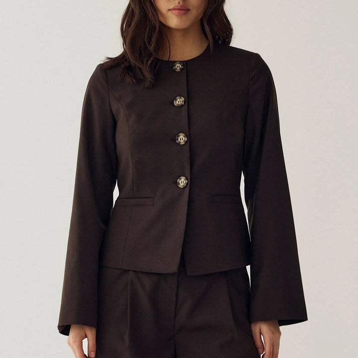Noella Kasaundra LS Blazer Chocolate