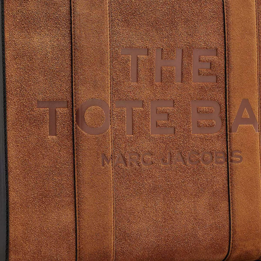 Marc Jacobs The Large Tote Suede Leather Blocked Copper