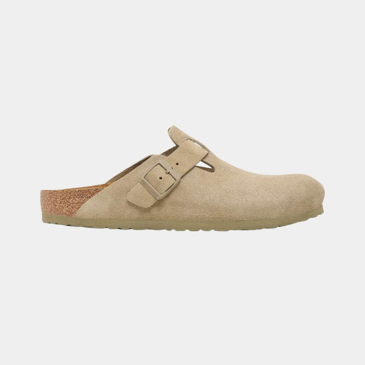 Birkenstock Boston Suede Smal Faded Khaki W