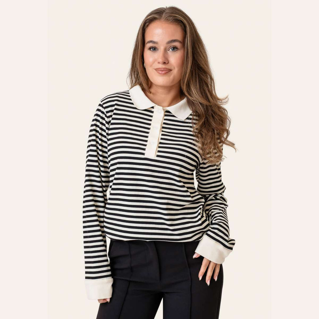 BYIC CarlyIC Polo Black Stripes
