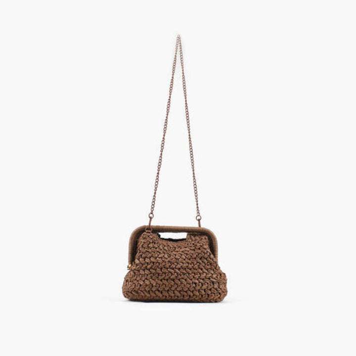 Nohr Emma Clutch Raffia Brun