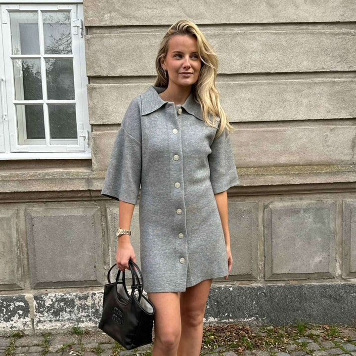BYIC Oliviaic Knit Dress Grey – bilde 2