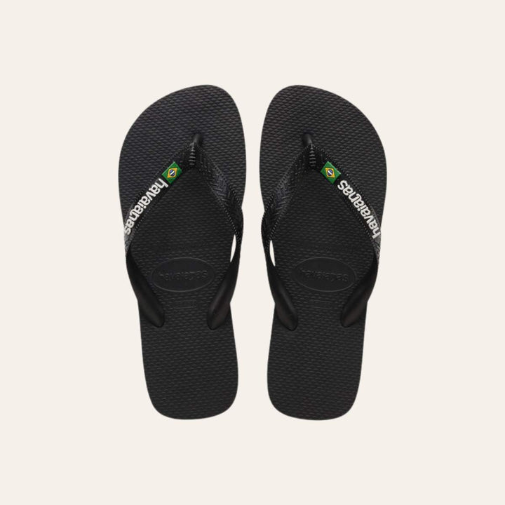 Havaianas Brasil Logo Kids Black/Black