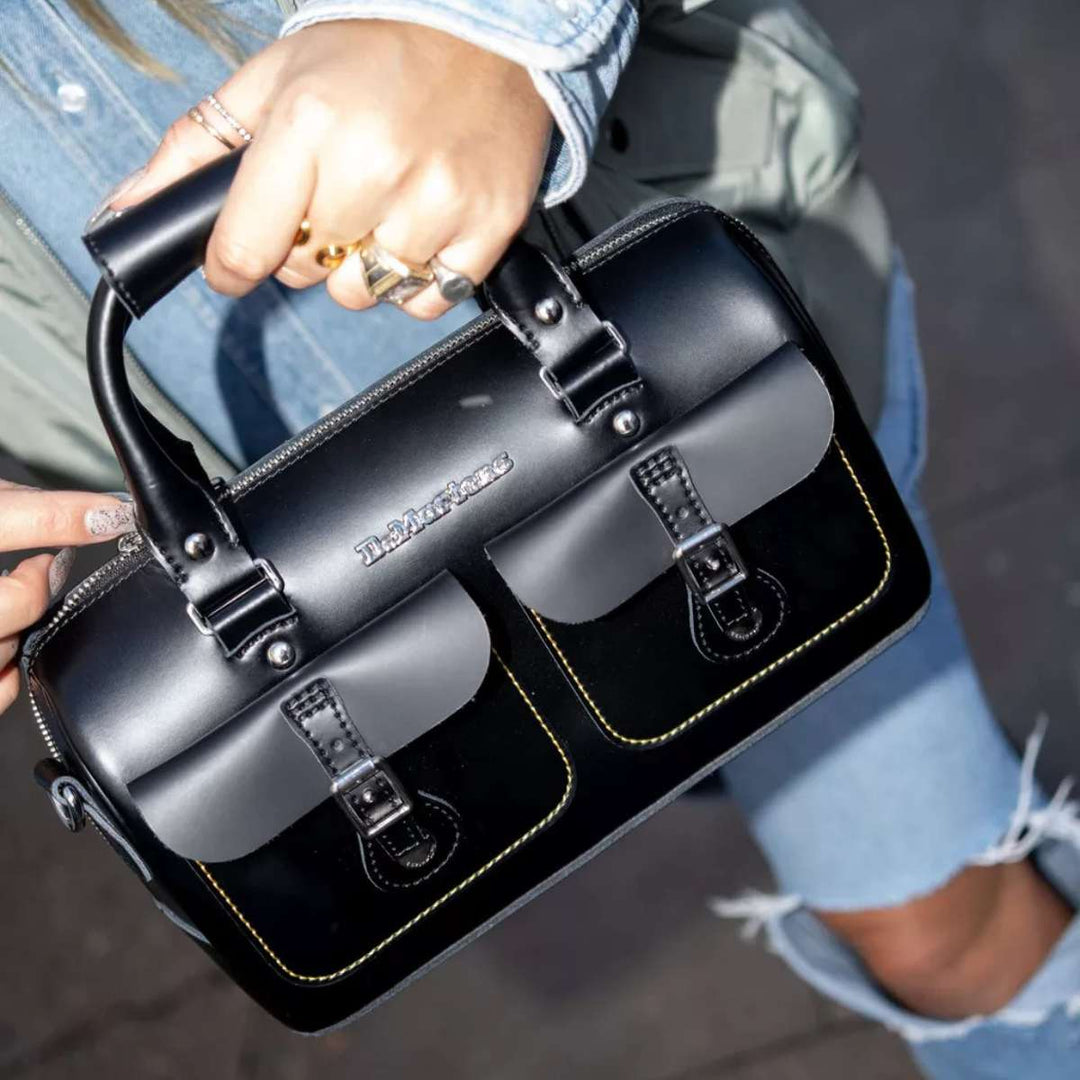 Dr Martens Kiev Leather Top Handle Bag Black