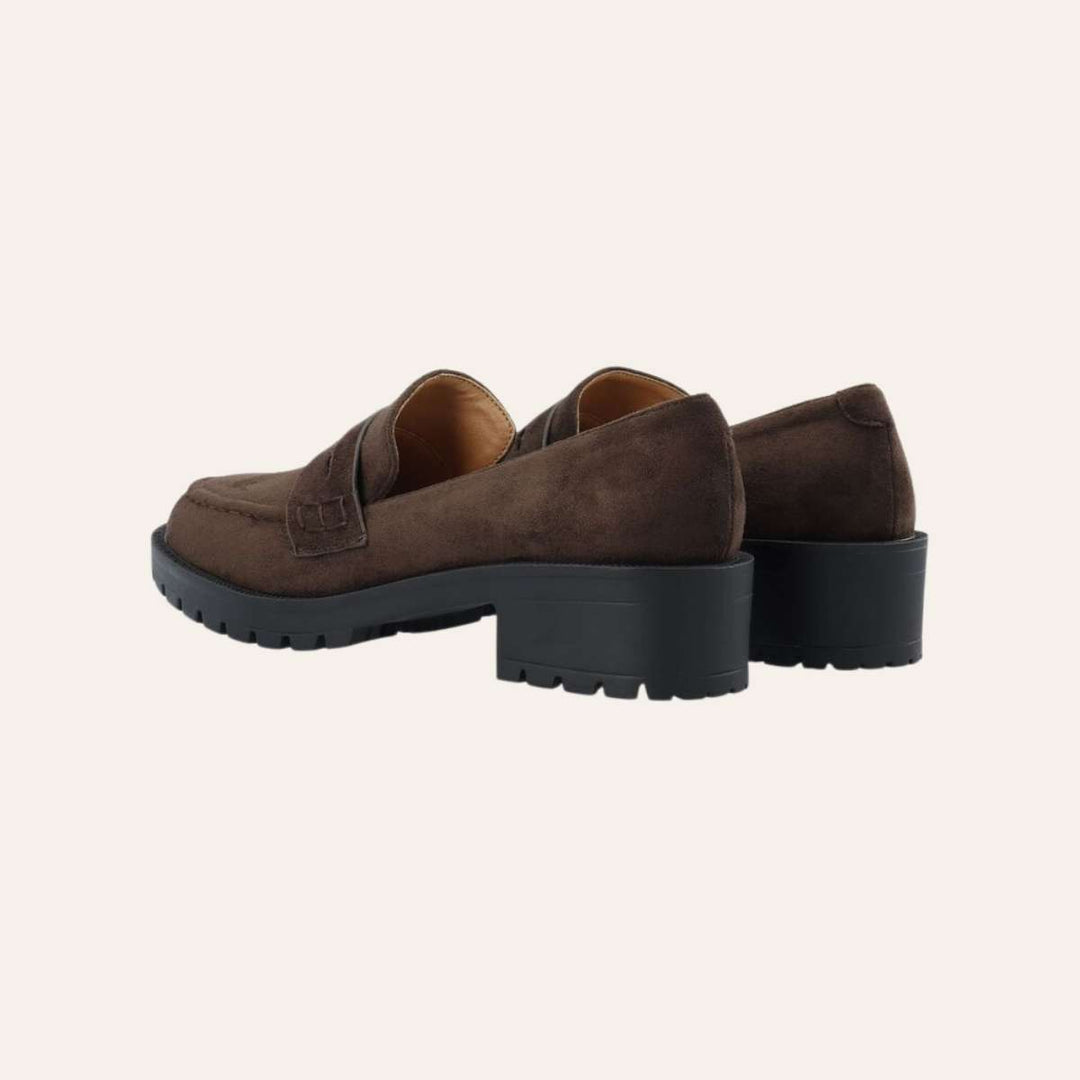 Bianco Biapearl Penny Loafer Faux Suede Brown W