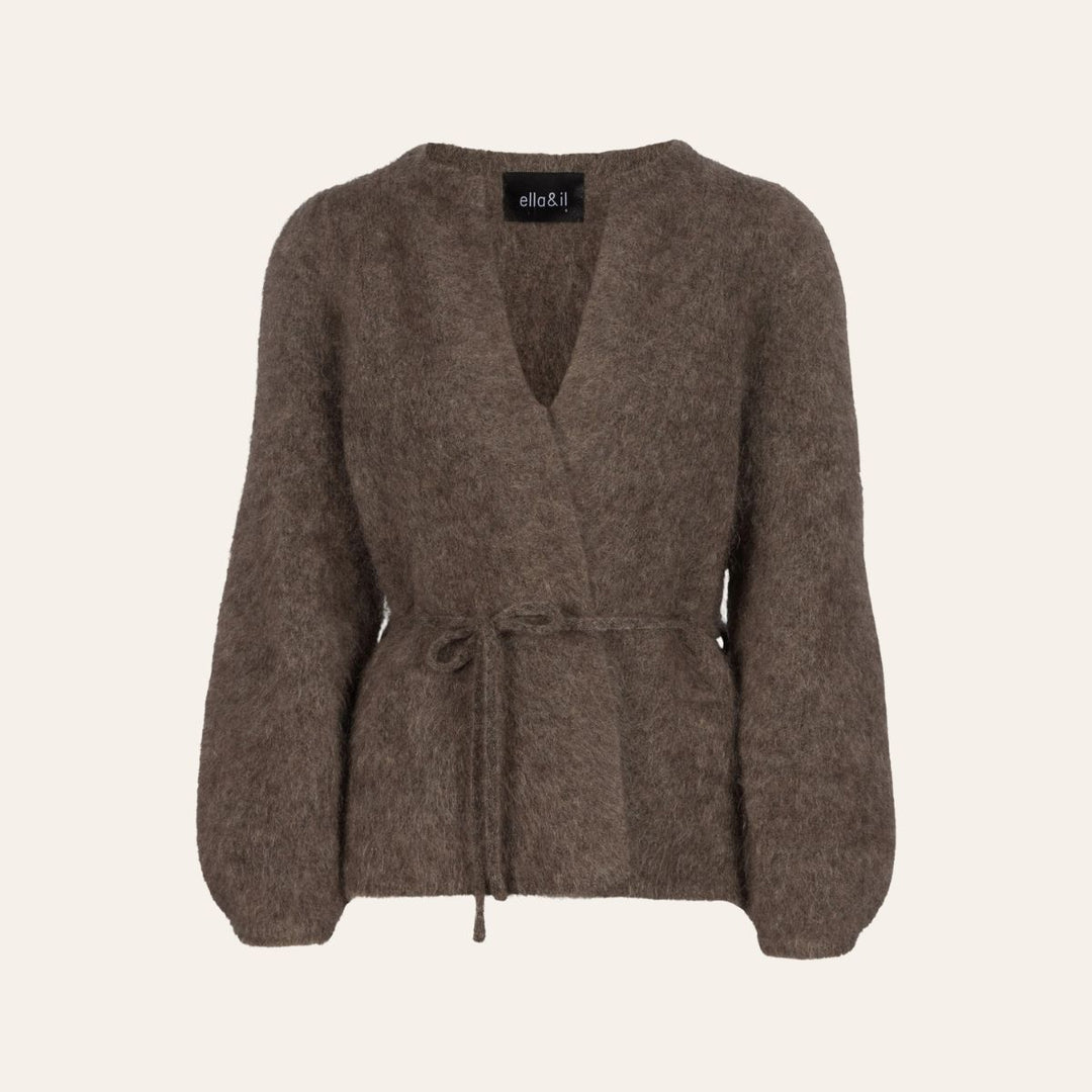 ELLA & IL Fredrikke Chunky Cardigan Brown