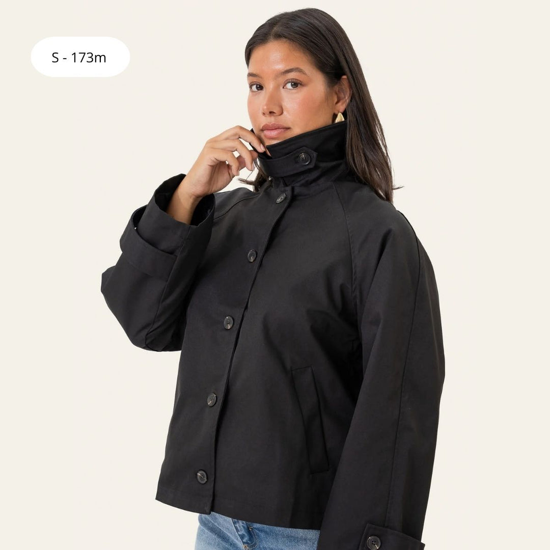 BYIC AvaIC Short Trenchcoat Black