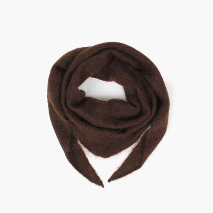 Nohr Gabriella Mohair Scarf Triangle Dk Brown