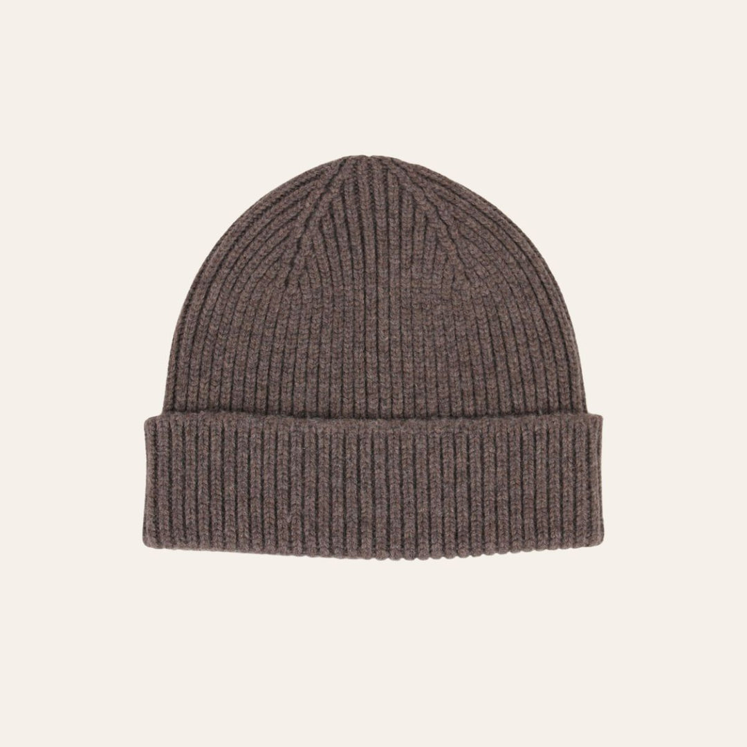 NOHR Alex Wool Cashmere Beanie Brown - lue fra Nohr
