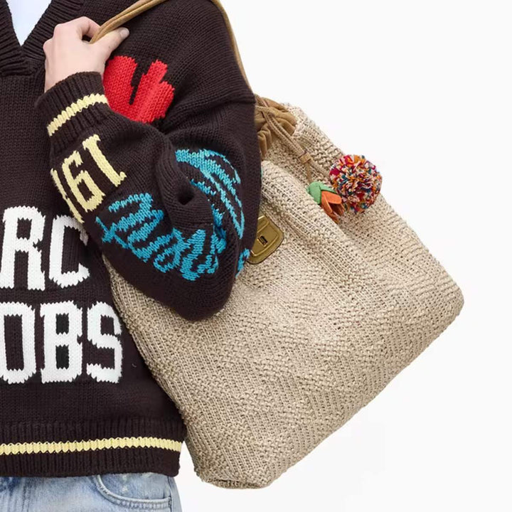 Marc Jacobs The Tote Summer Woven Christina Natural