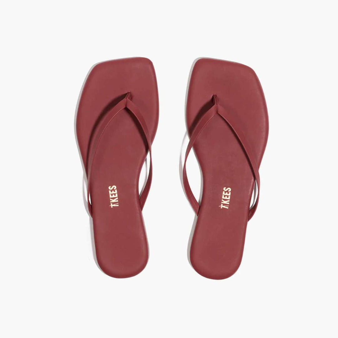 TKEES Square Toe Lily Burgundy W