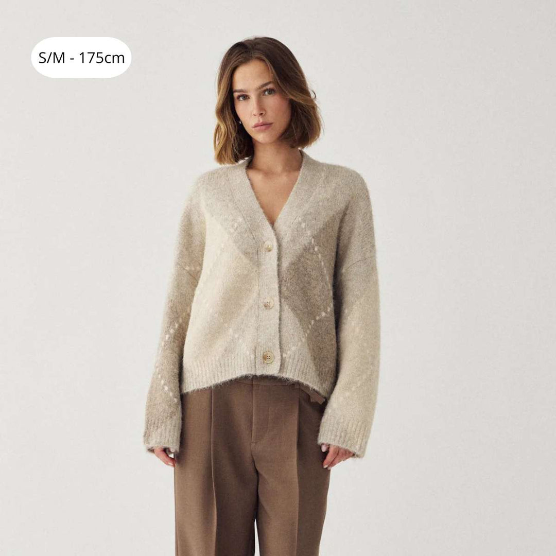 Noella N-Laiana Knit Cardigan Beige Mix