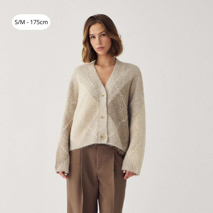 Noella N-Laiana Knit Cardigan Beige Mix