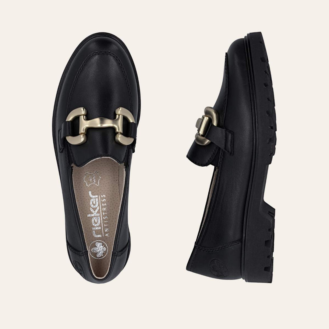 Rieker Mokasin Svart W