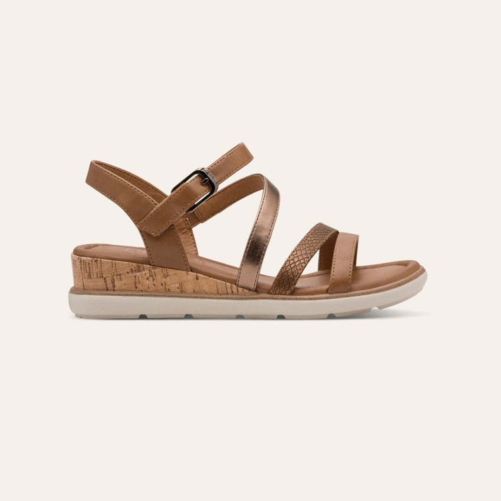 Tamaris Sandal Kilehæl Cognac W
