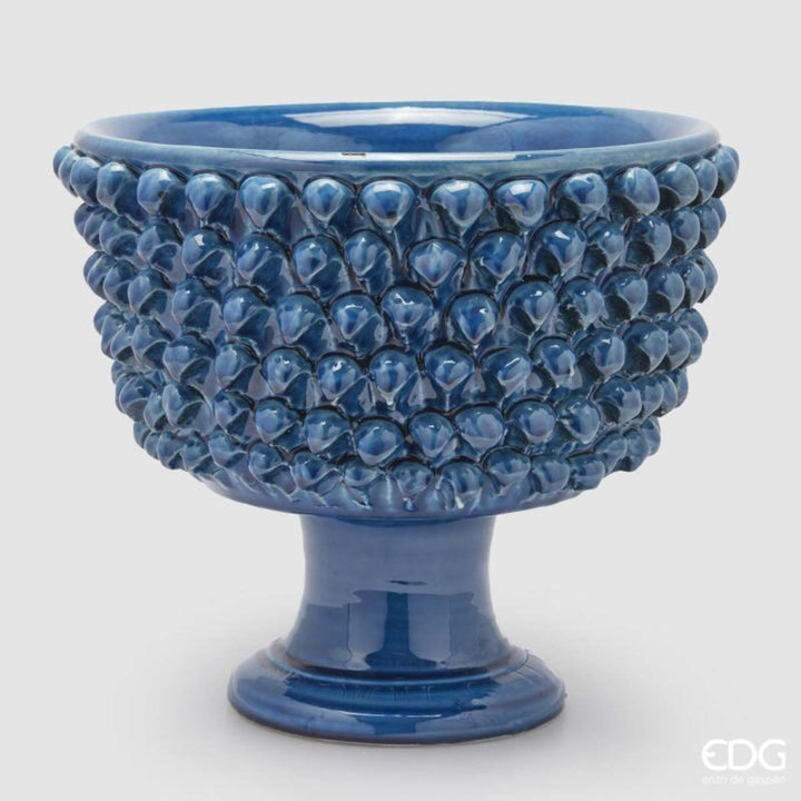 EDG H31 Vaso Fenice Picna Ciotola Con Piede Blue