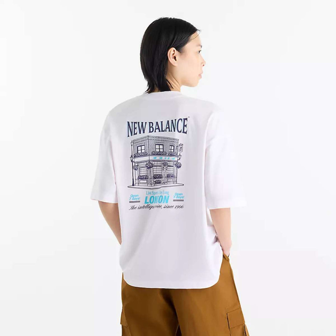 New Balance Grab A Bite London Oversized T-Shirt Pink Salt