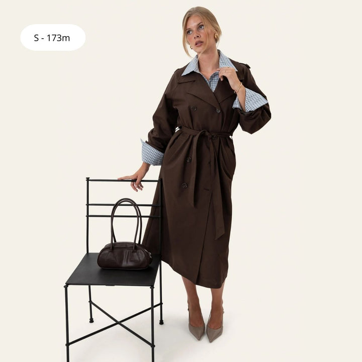 BYIC EvieIC Trenchcoat Chocolate Brown