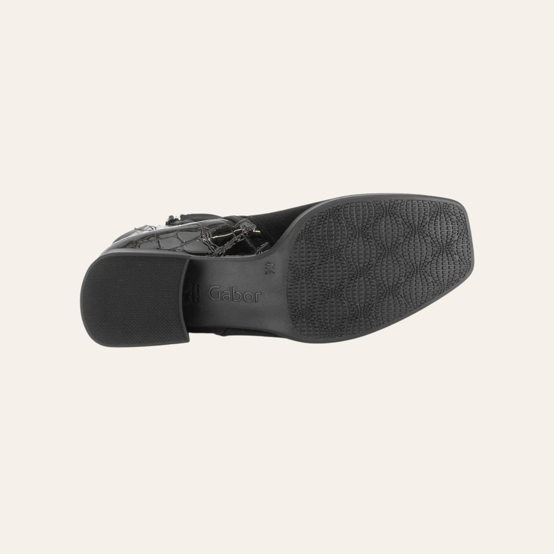 Gabor Boots Krokolakk Svart W