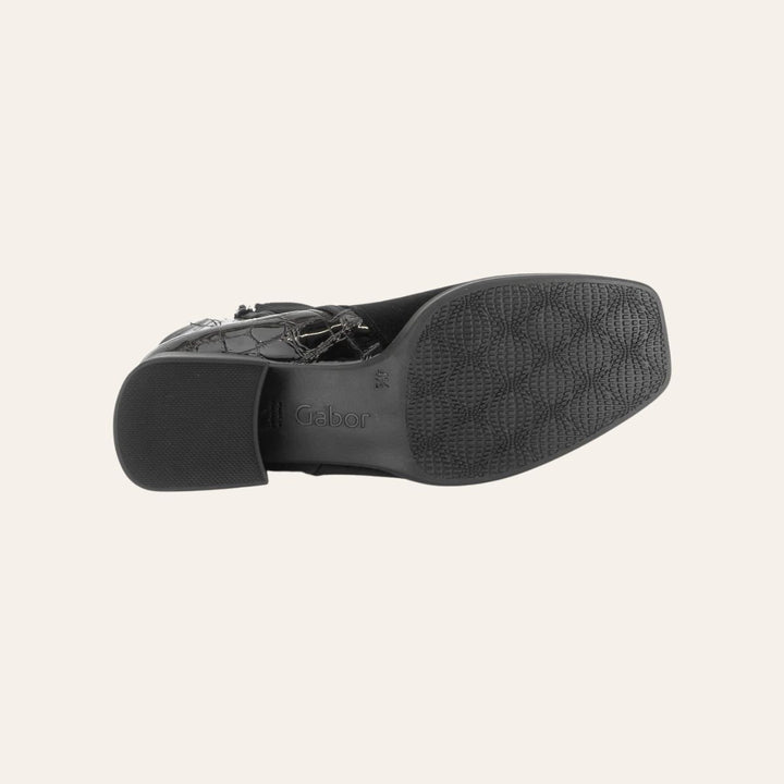 Gabor Boots Krokolakk Svart W