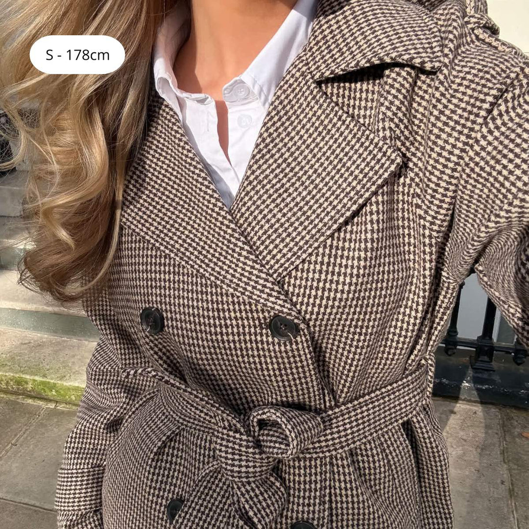 BYIC VeraIC Trenchcoat Brown Checks