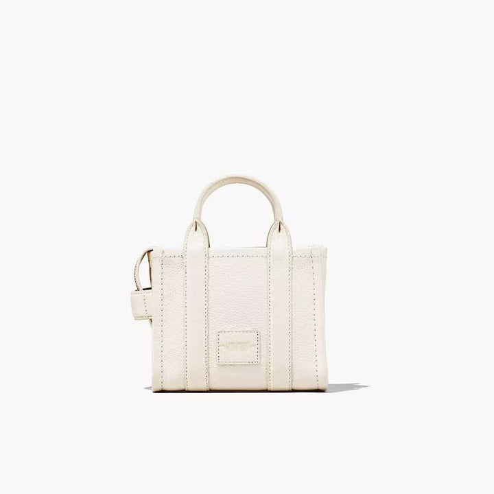 Marc Jacobs The Leather Tote Bag Mini Cotton/Silver
