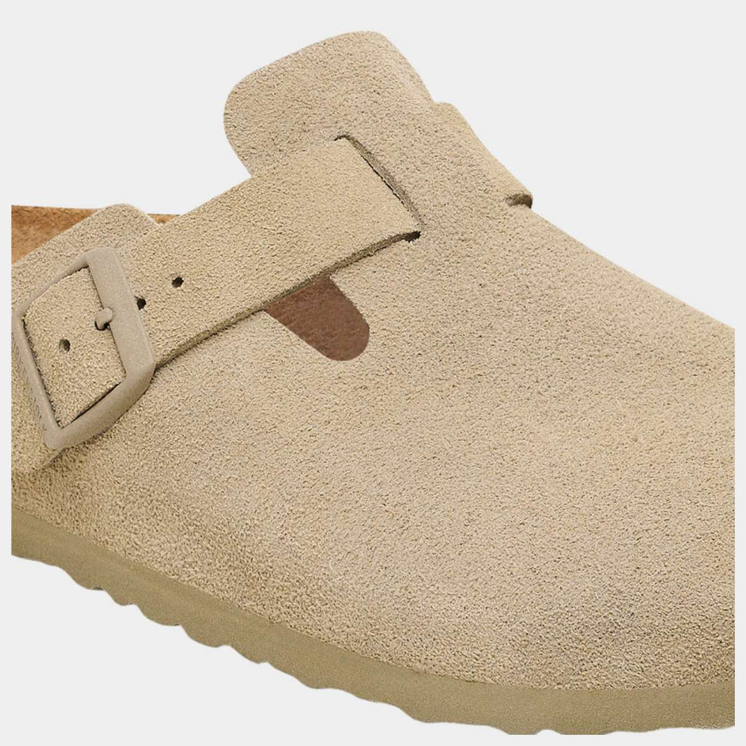 Birkenstock Boston Suede Smal Faded Khaki W