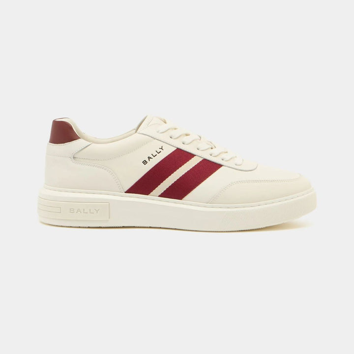 Bally Lift Sneaker White and Red Leather M