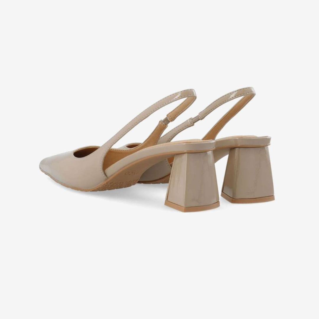 Bianco Biamaralyn Slingback Patent Nougat W