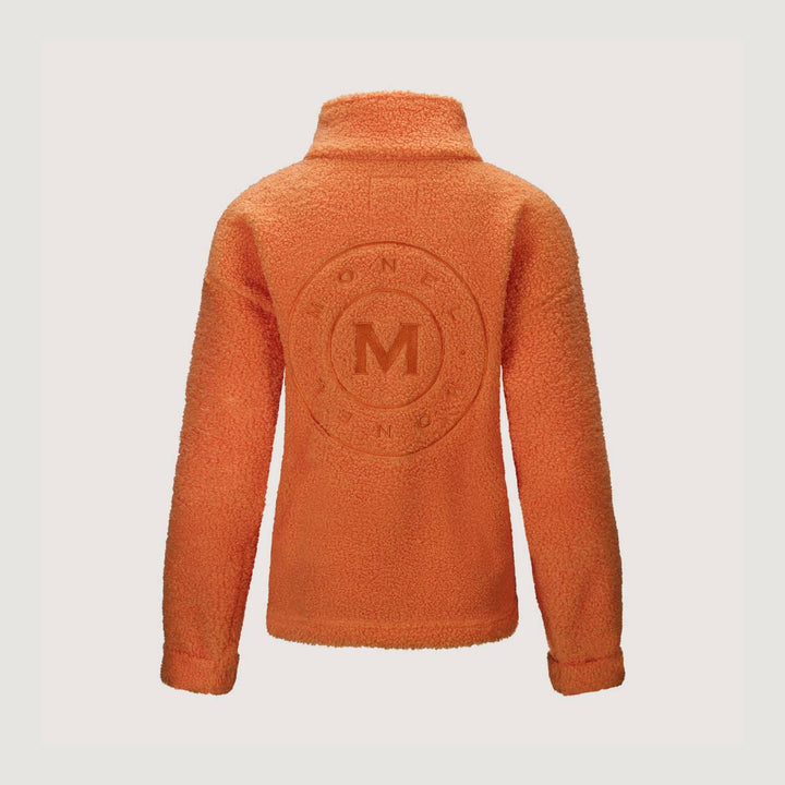 Monel Annie Teddy Fleece Half Zip Orange