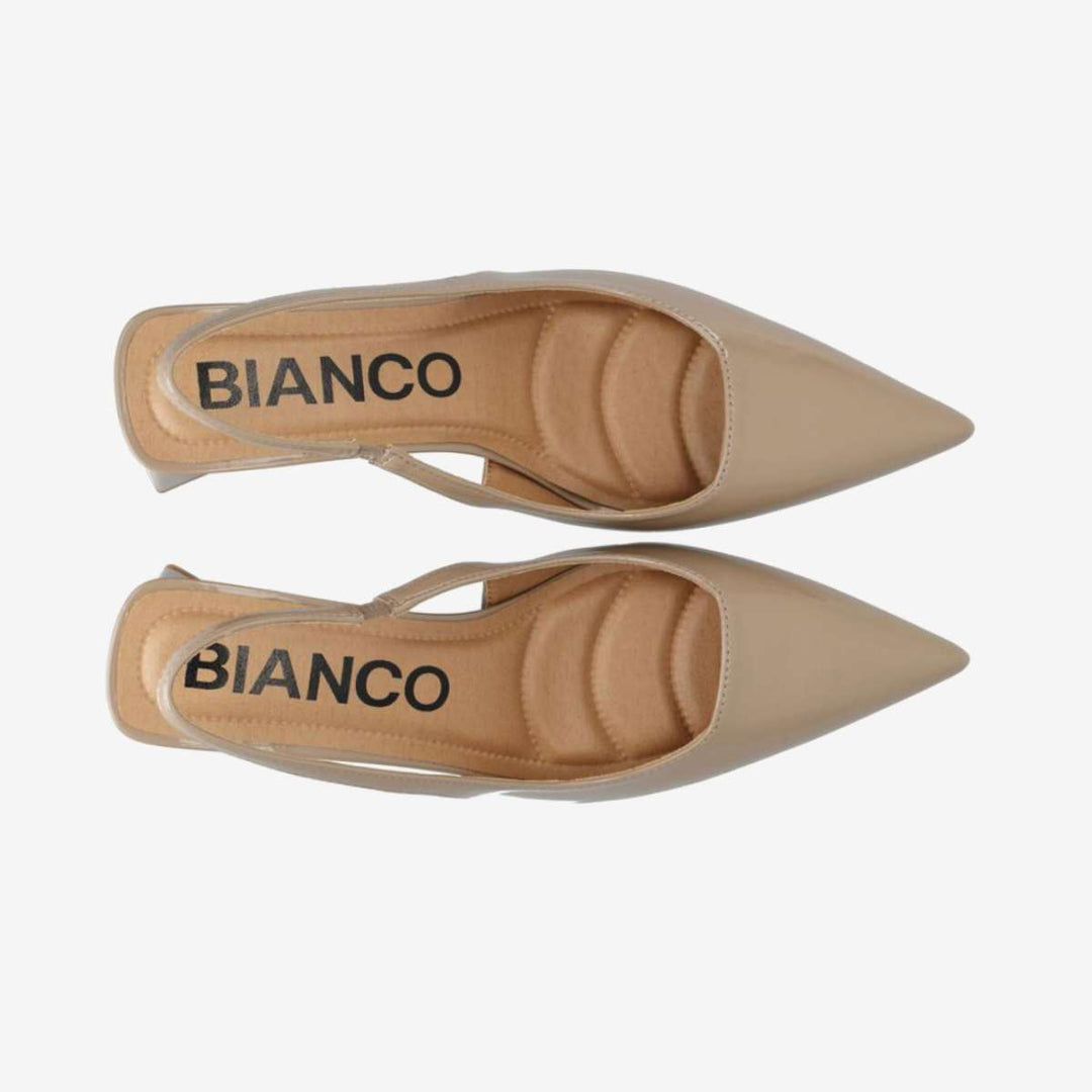 Bianco Biamaralyn Slingback Patent Nougat W
