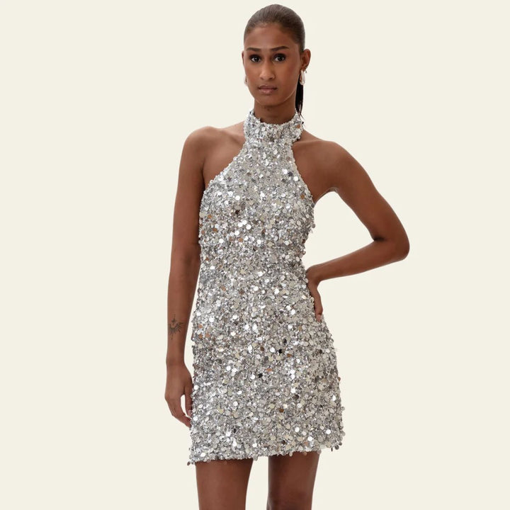 BYIC EmilyIC Mini Dress Silver Sequin