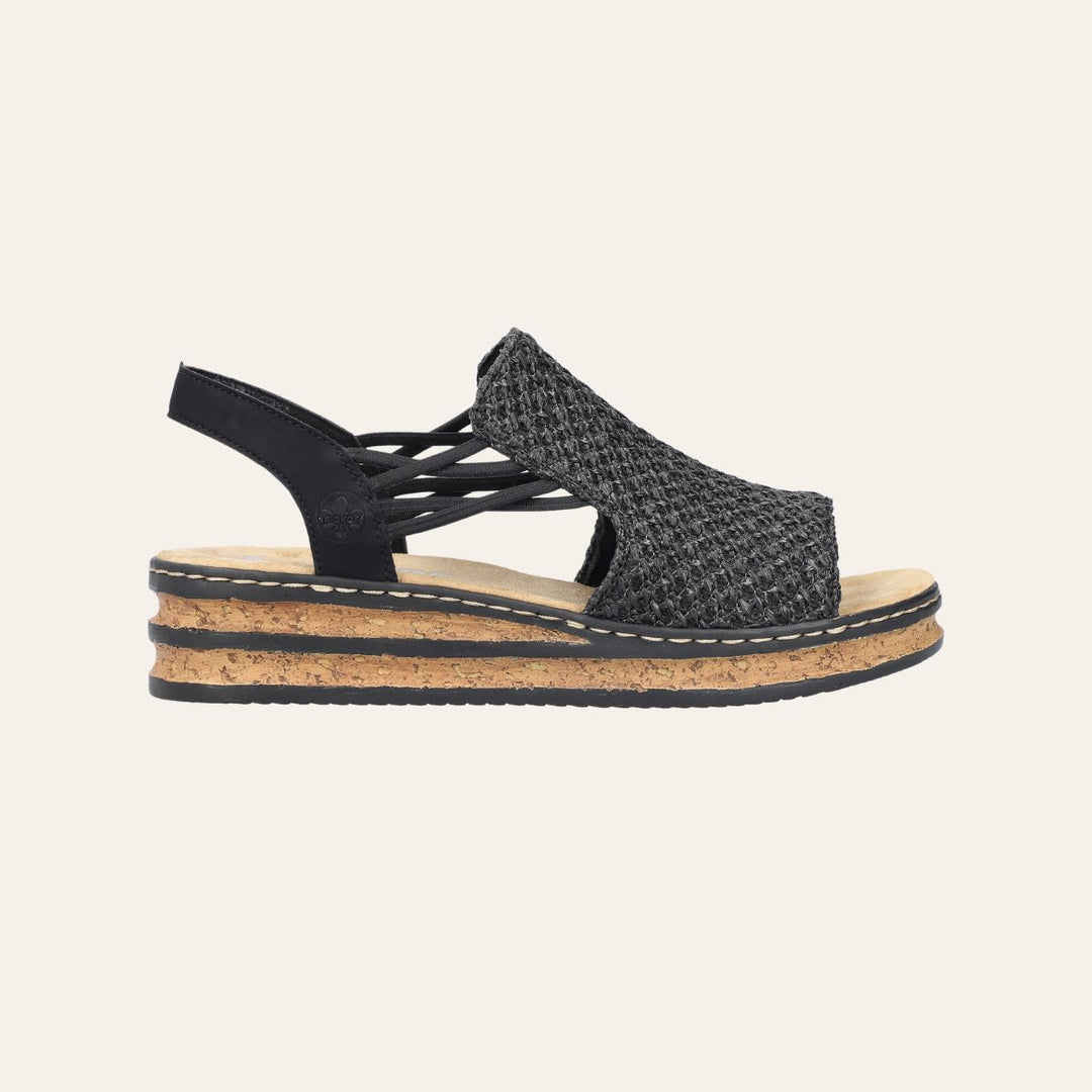 Rieker Sandal Svart W