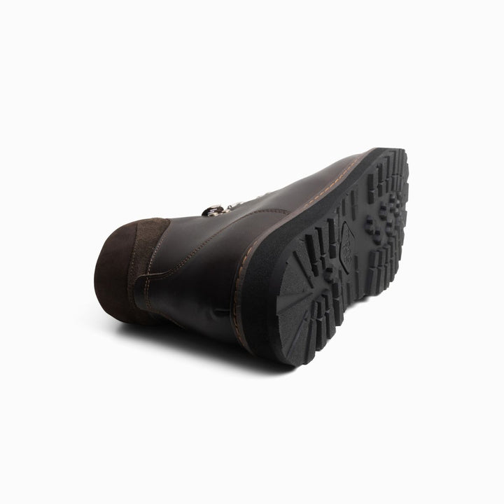 Mono Tag Leather Flat Brune W