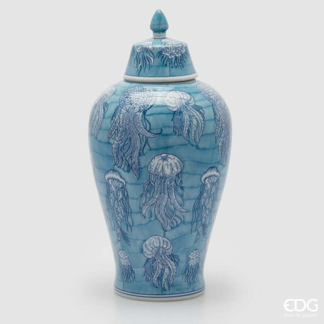 EDG Contenitore Decorativo Medusa White / Blue