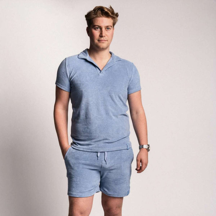 Monel Marius Terry Polo Indigo Blue