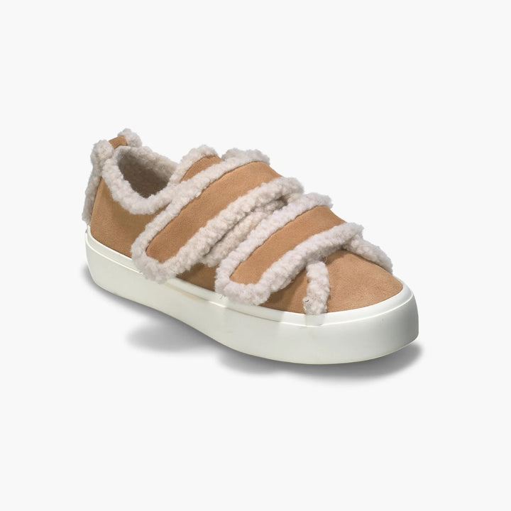 Inuikii Shearling Low Velcro Beige - sneakers fra Inuikii, bilde 3