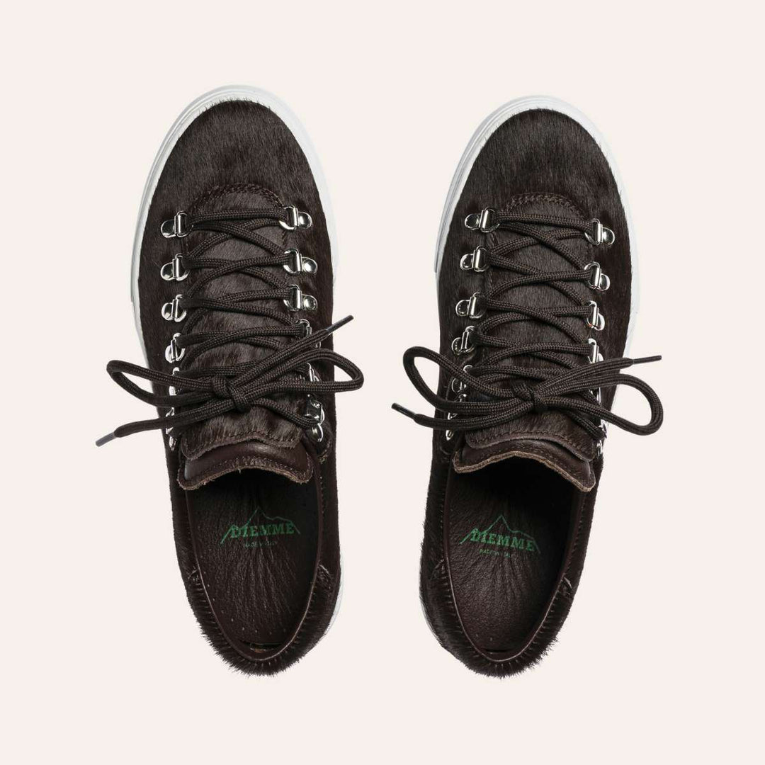 Diemme Marostica Low Platform Dark Brown Haircalf Mogano W