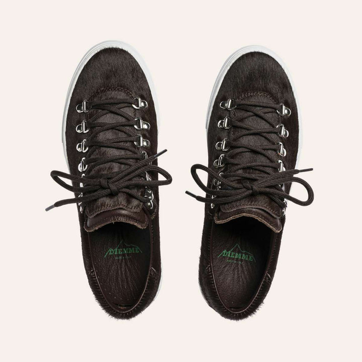 Diemme Marostica Low Platform Dark Brown Haircalf Mogano W