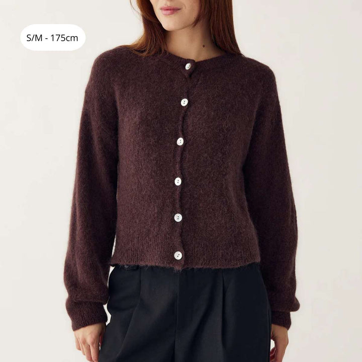 Noella Kae Knit Cardigan Medium Brown