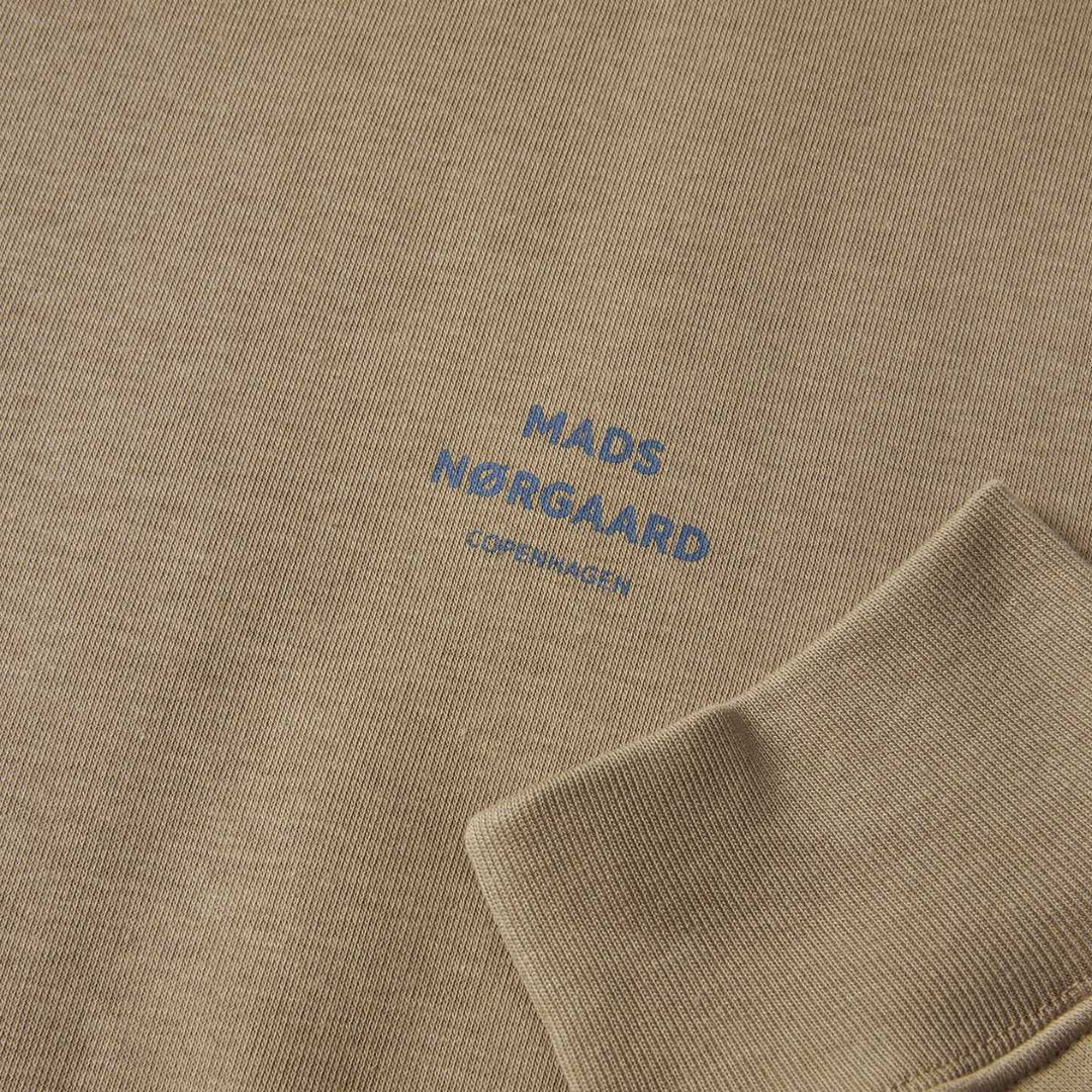 Mads Nørgaard Standard Crew Logo Sweat Lead Grey