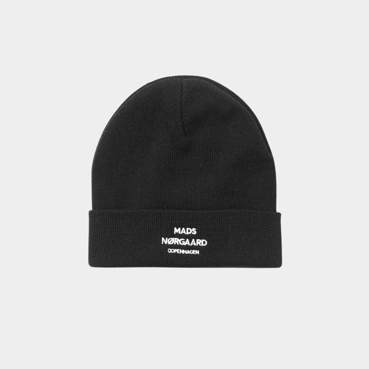 Mads Nørgaard Isak Logo Ambas Beanie Black