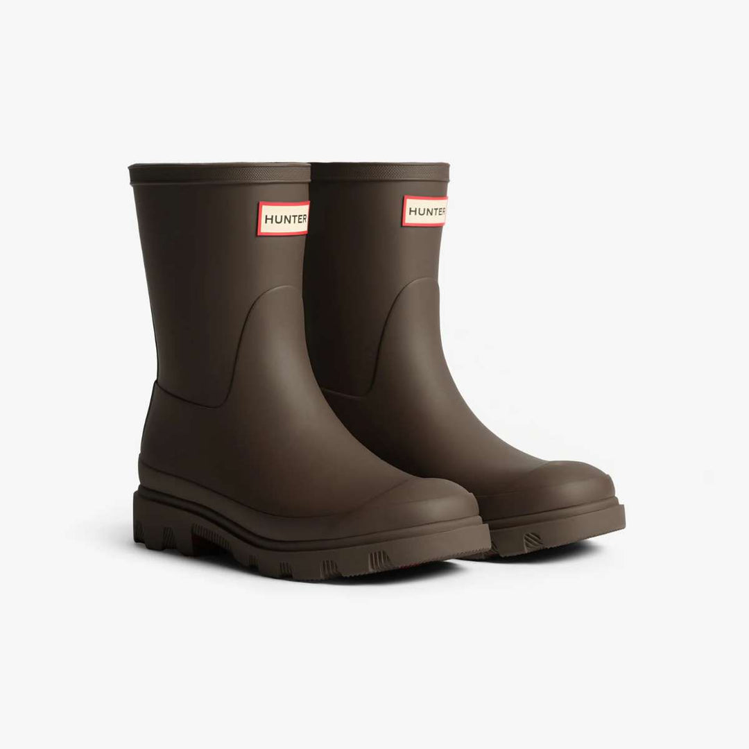 Hunter Downpour Short Boot Chocolate Brown W