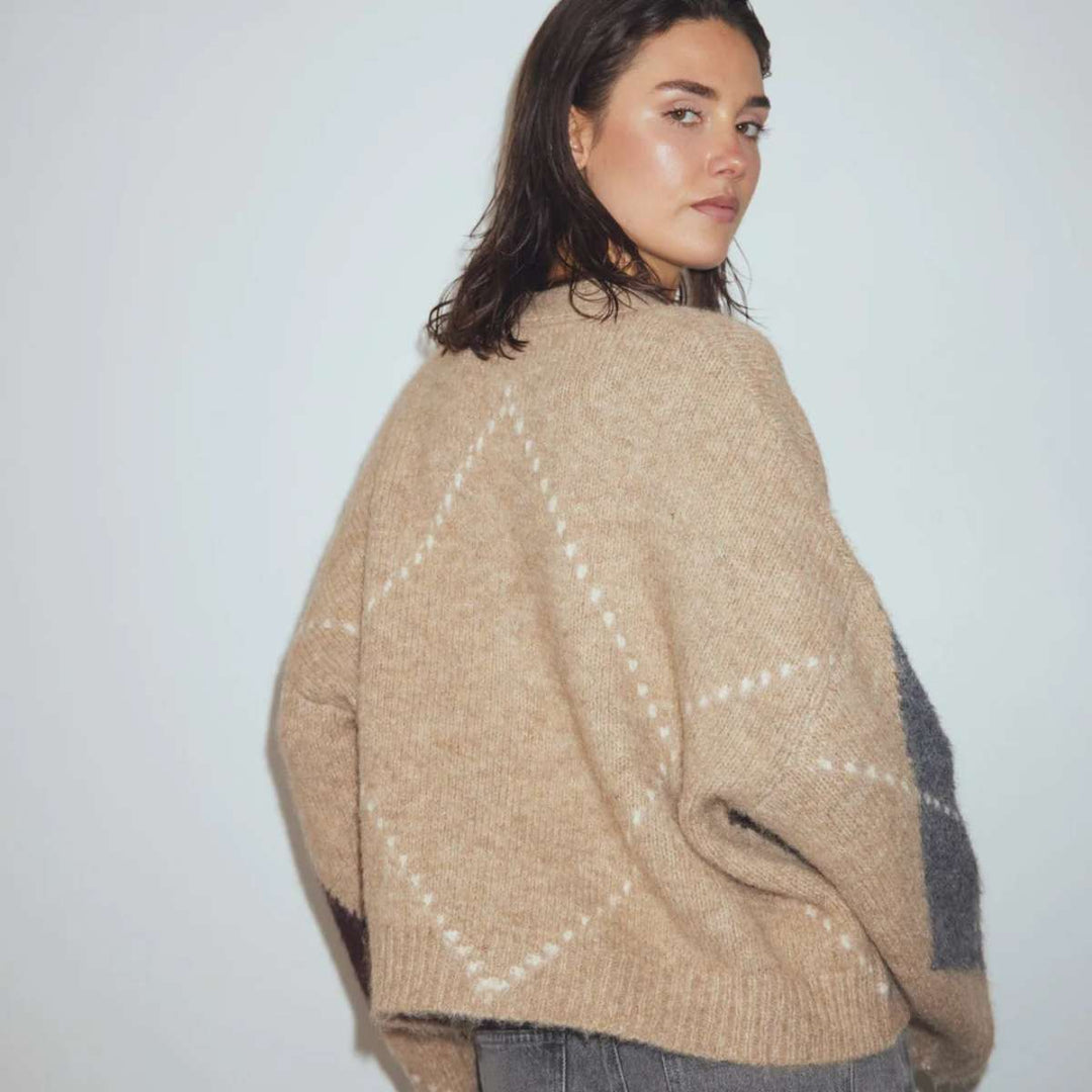 Noella N-Laiana Knit Cardigan Sand Melange