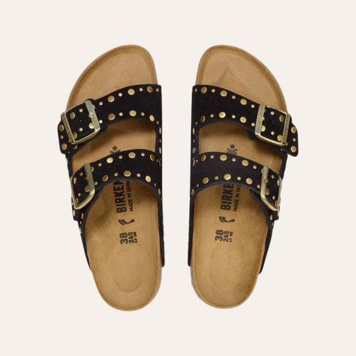 Birkenstock Arizona Rivet Suede Black W