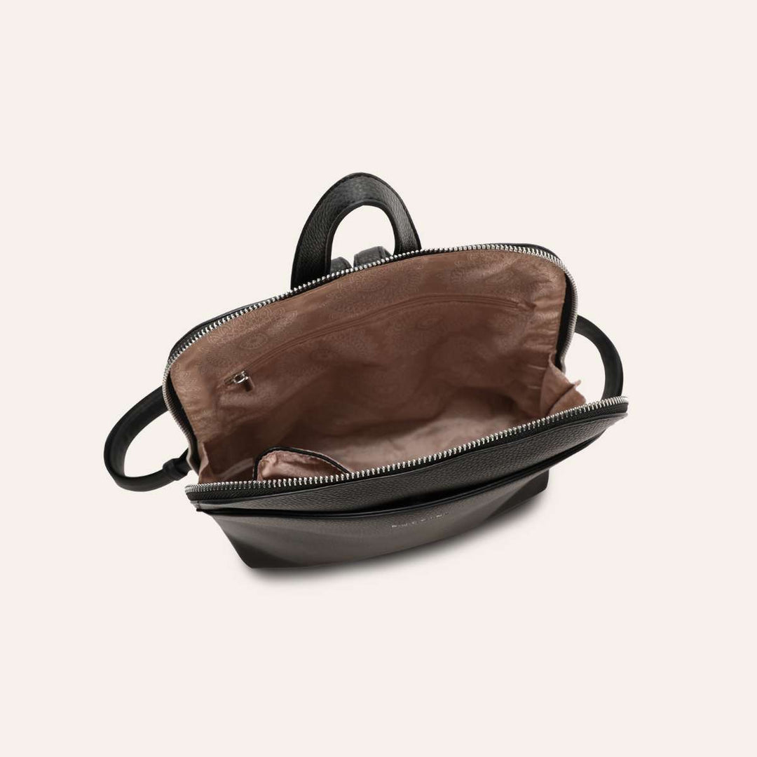 black puccini leather backpack Sajaco Puccini Backpack Anna Black – Tønnesen 1937