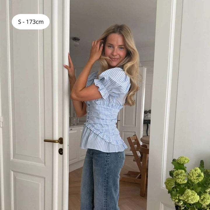 BYIC ArielIC Blouse Blue White Stripes