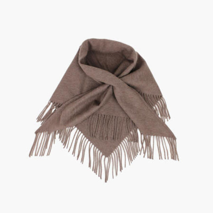 NOHR Oda Triangle Wool Scarf Brun
