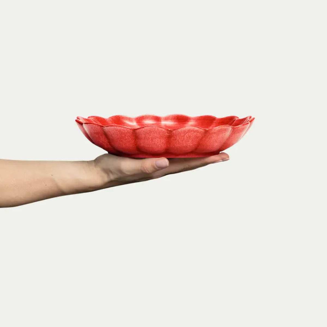 Mateus Oyster Bowl 24cm/90cl Red Painted